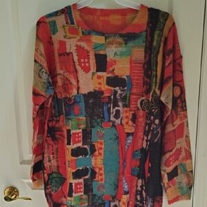NWT Multicolor Abstract Sweater